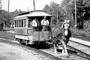 horse-drawn trolley