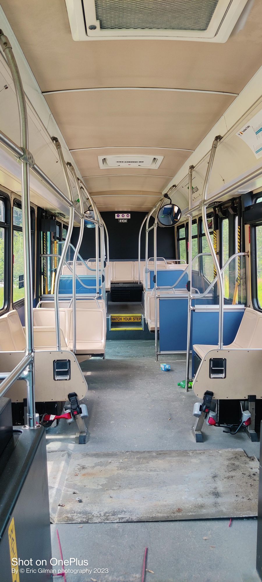 Yellow Trolleybus 4104 interior
