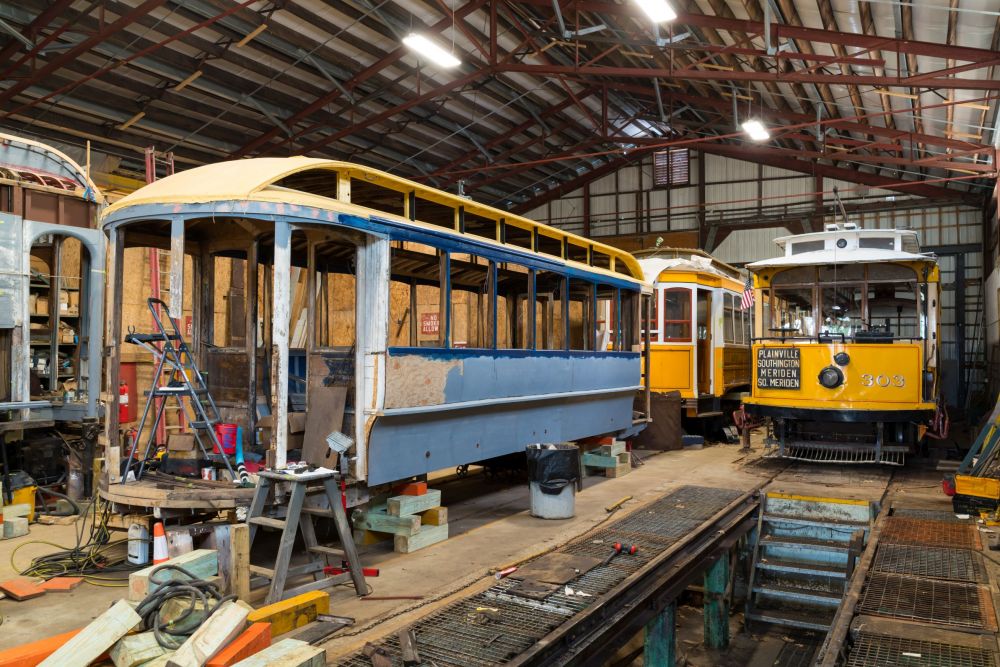 Trolley 41 being restored