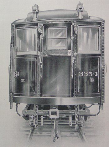 drawing of front end, car 3354, about 1903