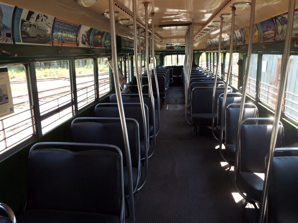 Modern trolley seating at front