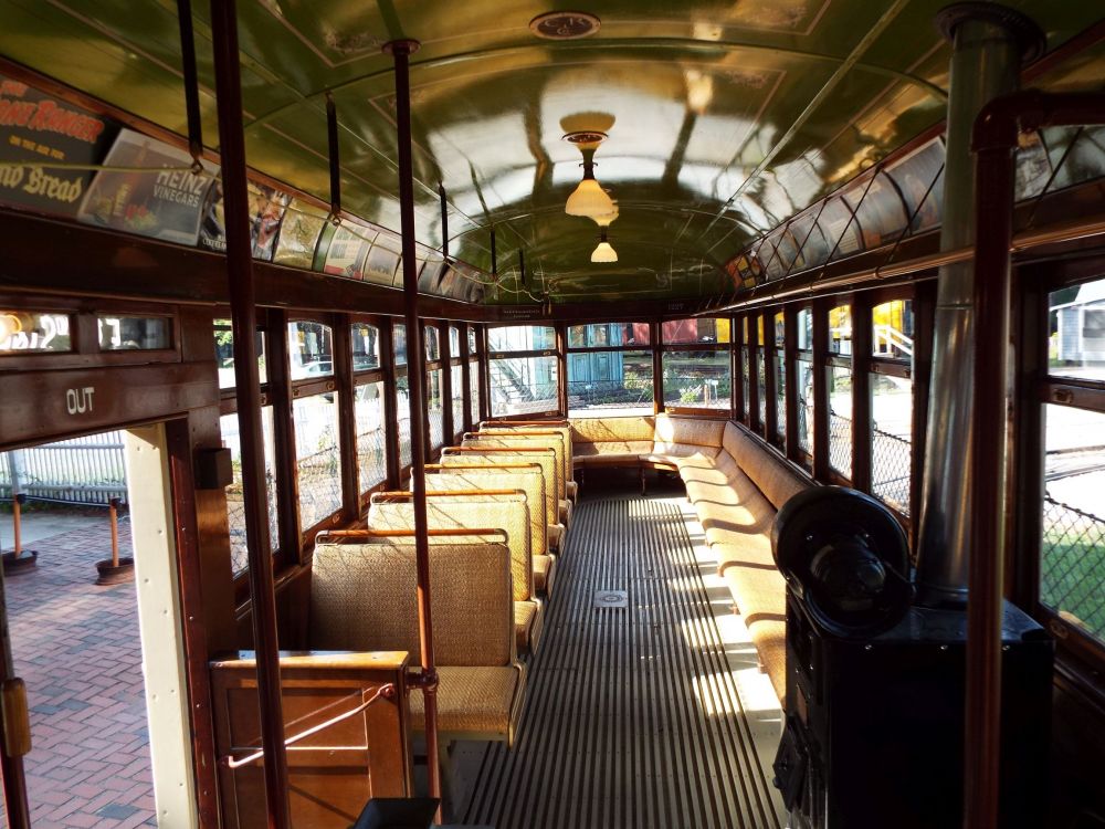 Yellow 1227 Trolley Interior to Rear