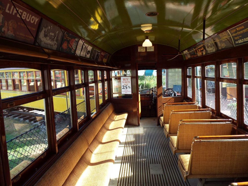Yellow 1227 Trolley Interior to front