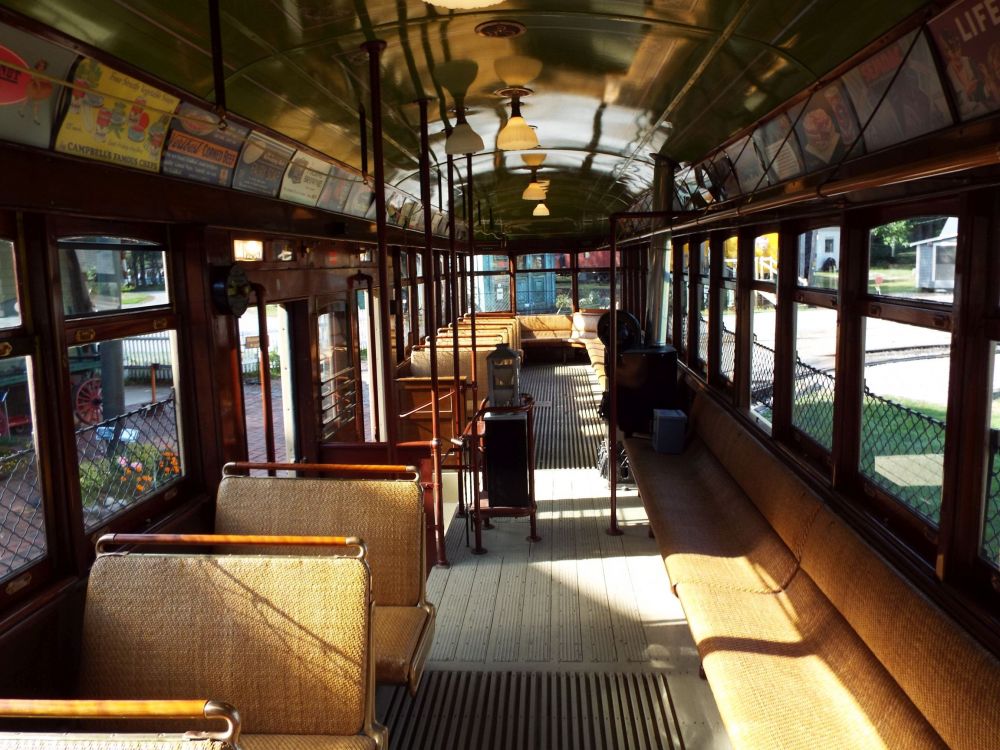 Yellow 1227 Trolley Interior Center of car