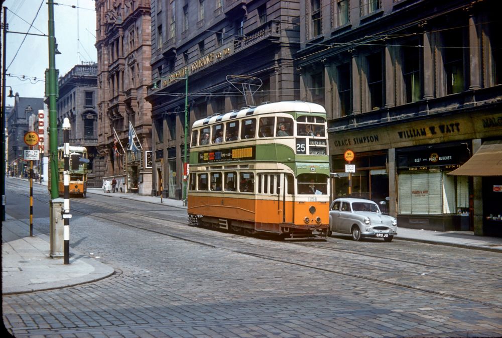 Double-deck Glascow Trolley historic picture
