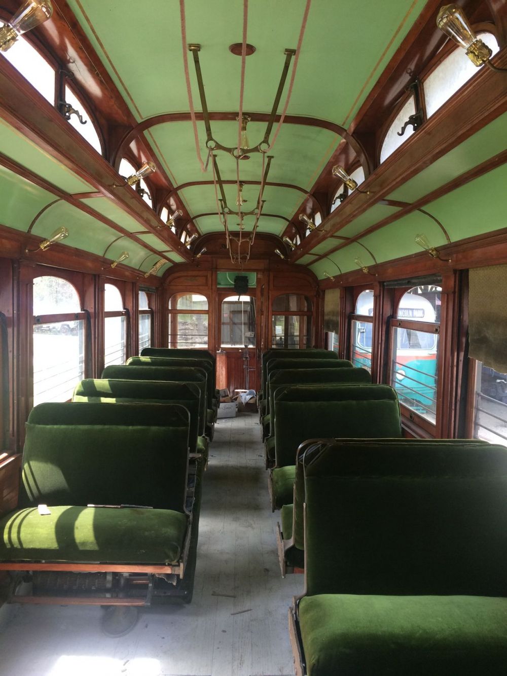 Green trolley 38 interior