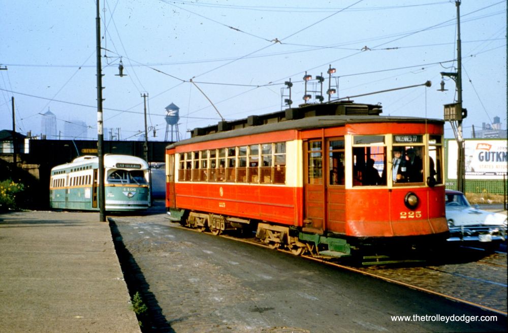 Red 225 Trolley historic photo