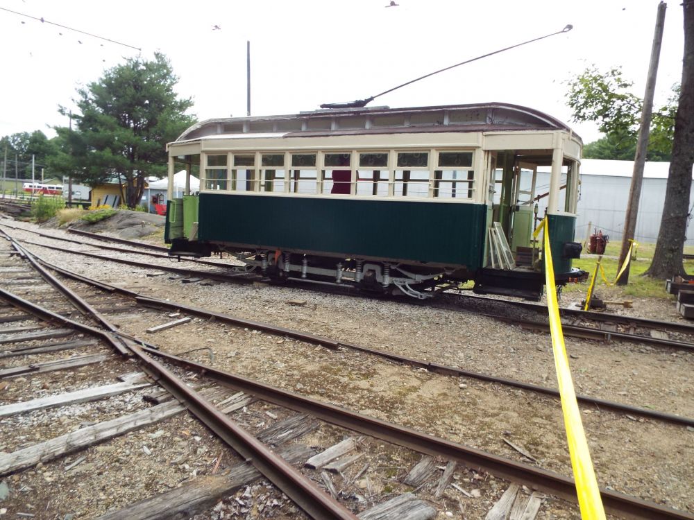 Green 134 Trolley being repainted