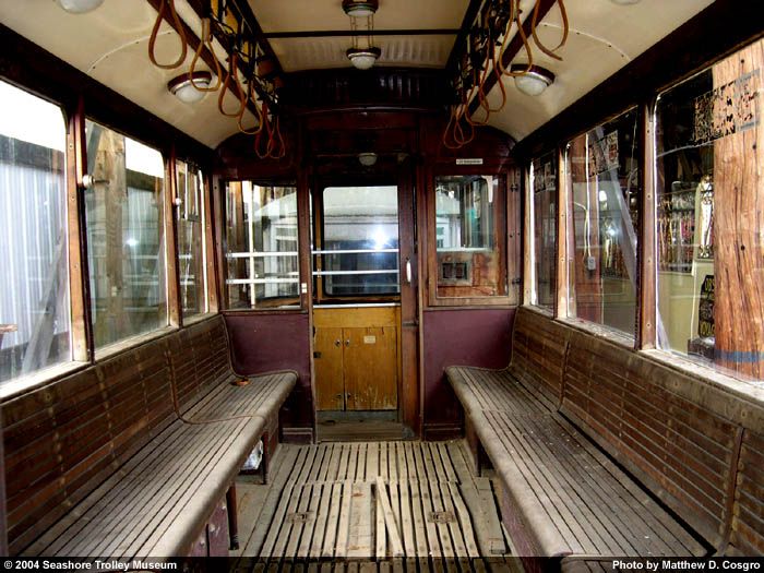 Red German Trolley interior