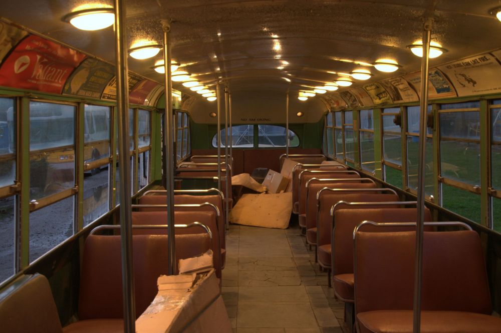 Orange Trolleybus 8361 interior