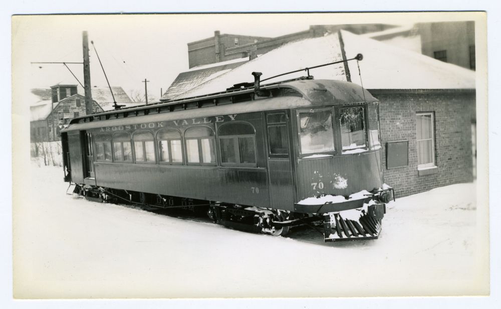 red trolley car  70 historic photo