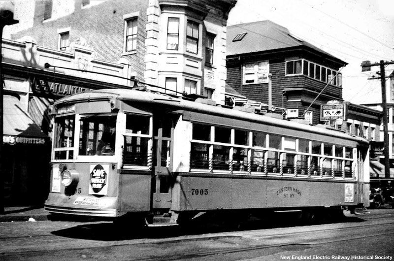 Orange Trolley 7005 historic photo