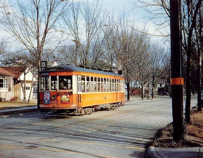 Orange Trolley 861 historic photo