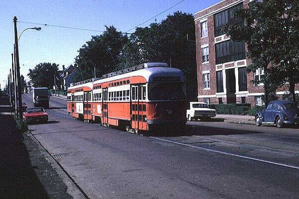 Green trolley 3221 historic photo