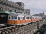 Boston Orange Line Subway Train historic photo